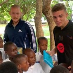 Volunteers Arthur and Alex